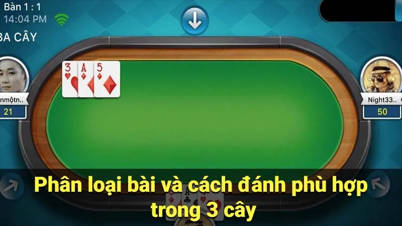 Phân loại bài và cách đánh phù hợp trong 3 cây