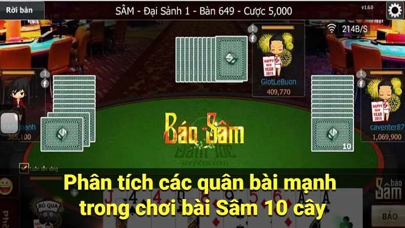 Luật chơi bài Sâm 10 cây cơ bản và nâng cao